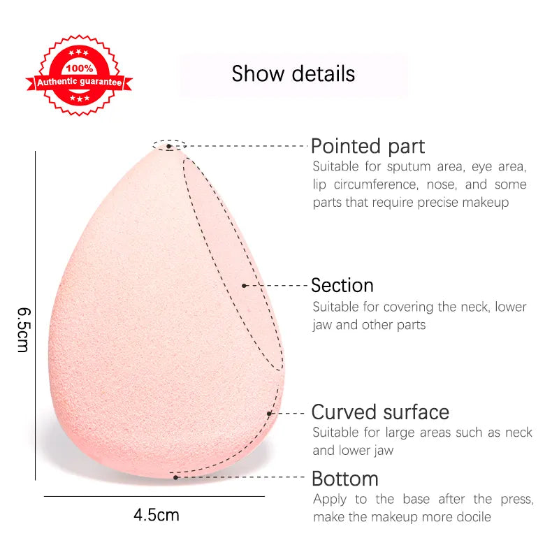 Makeup Sponge Concealer Smooth Cosmetic Powder Puff Cut Shape Makeup Concealer Liquid Foundation Face Cosmetic Puff Make Up Tool