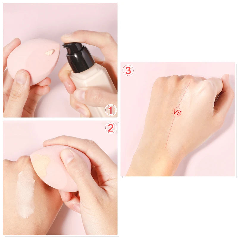 Makeup Sponge Concealer Smooth Cosmetic Powder Puff Cut Shape Makeup Concealer Liquid Foundation Face Cosmetic Puff Make Up Tool